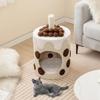 GYMAX Cat House Popular Height Cat Cat Pet Cat Nail Nail Cushion Cold Indoor Milk Tea Cup No Assembly Cat Play Cute Dome, 67cm, Room, Bed, Bed, House,