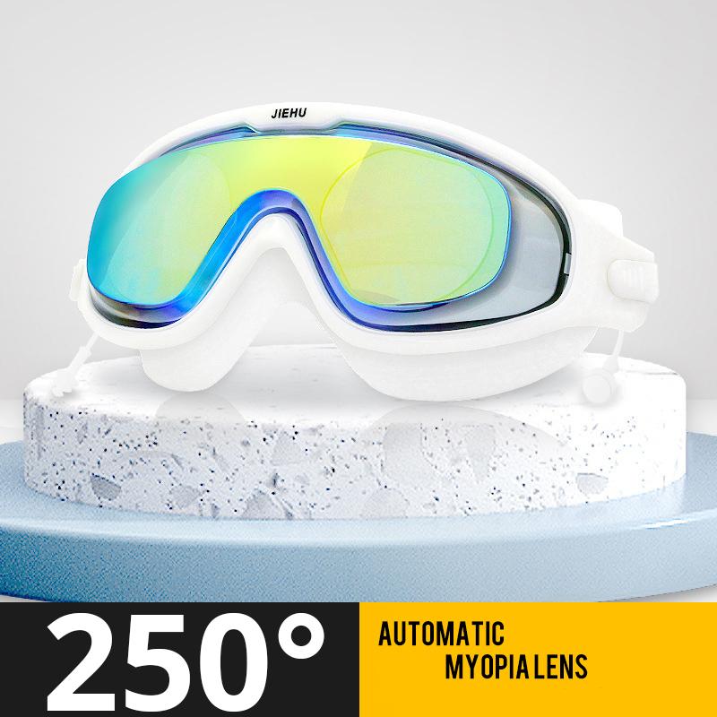 Очки для плавания при близорукости, оптические противотуманные очки для плавания, корректирующая маска для подводного плавания с диоптриями, бесплатные беруши и сумка для хранения
