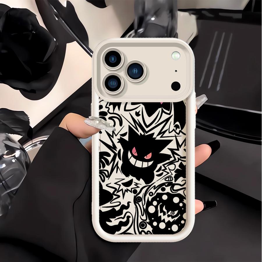Funny Pokemon Gengar Phone Cover Case for Apple iPhone 17 Pro Max 16 XR 13 Mini 11 Air 16e 14 Plus 15 12 XS