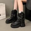 Женские ботинки Мартин на толстой подошве 2025 осень-зима новые британский стиль взрыв маленькие облегающие короткие ботинки Майяр V-образные ботинки