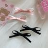 2Pcs Bowknot Hair Clips Sweet Ballet Ribbon Bow Hairpin Bang Clip Girls Mini Grab Clips Woman Headwear Hair Accessories
