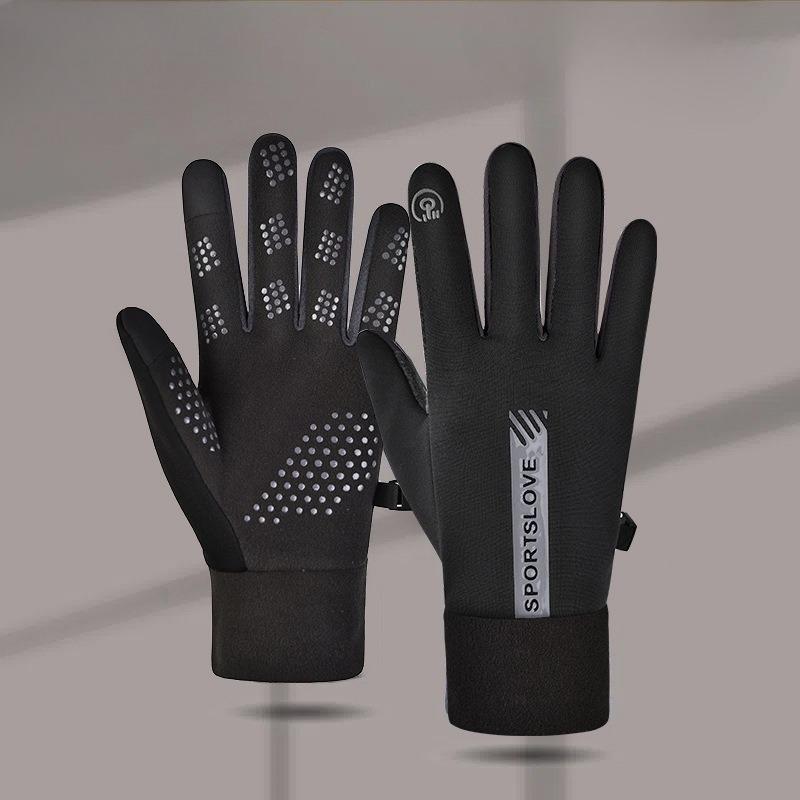 Winter Warm Gloves for Men and Women Cycling Warmth, Fleece and Thickened Cycling Gloves, Anti-slip Touch Screen, Waterproof