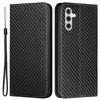 For Samsung Galaxy S24 Case Carbon Fiber Texture Wallet Stand Leather Cover