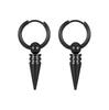 Корейские серьги-подвески из нержавеющей стали с круглой пряжкой, простые, унисекс, черные, титановые, стальные, панк, заостренные, конусные
