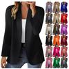 Женский Модный Кардиган с Длинным Рукавом и Открытой Передней Частью в Деловом Повседневном Стиле, Модная Куртка,