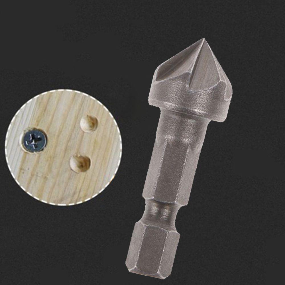 90 Degree Bevel Cutting 1/4" Hex Shank Deburring Drilling Chamfer Bit Cutter Countersink Drill