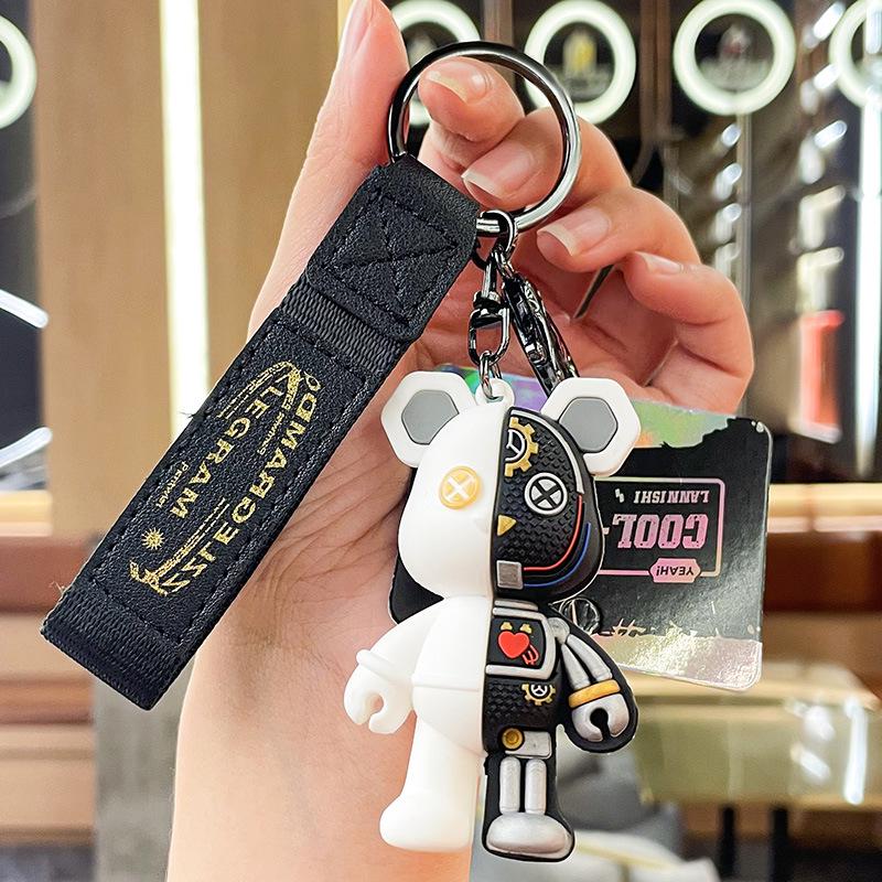 Steampunk Mechanical Bear Keychain Pendant - Unique Gift Doll