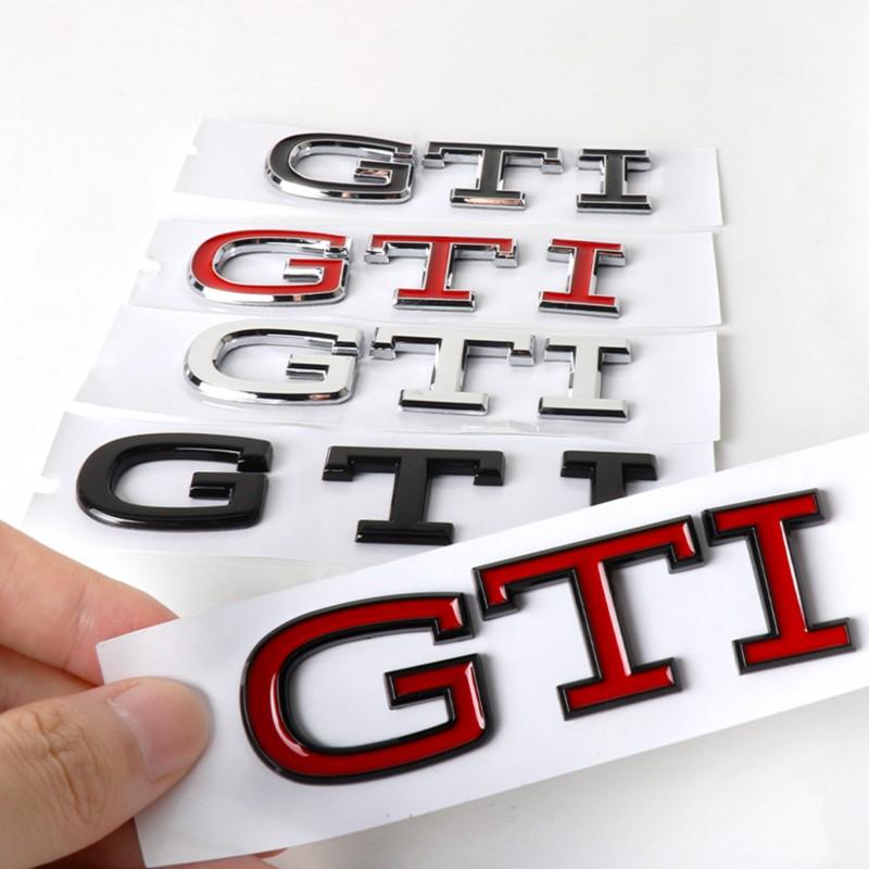 HLSRM1 3D ABS GTI Letter Emblem Decal Car Styling Body Trunk Badge Sticker Decoration Auto Modification Accessories For Volkswagen VW