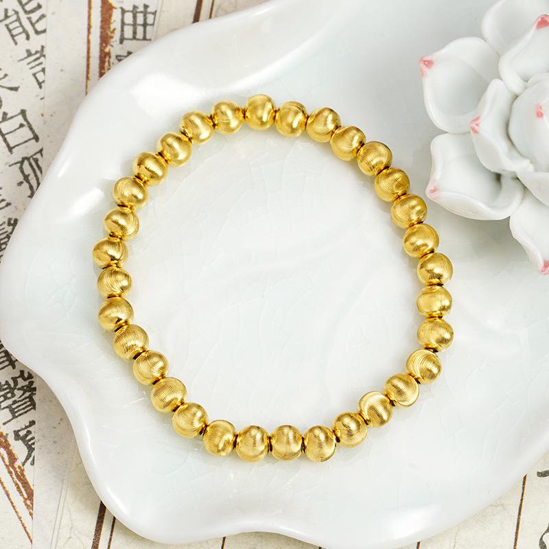 New Vietnamese Sand Gold Bracelet National Trend Style Cat's Eye Bracelet for Women Simple and Versatile Accessories
