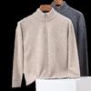 Hengyuanxiang Men's 100% Wool Half-Zip Pullover Sweater