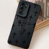 Черный графический чехол с крестами для iPhone 15 14 13 12 11 x XR Xs SE2 SE 8 7 plus pro Max mini силиконовая задняя крышка