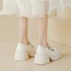 Platform Small Leather Shoes Women's New British College Style Soft Girl Shoes Muffin Thick Heel Word with Mary Jane Single Shoes Women