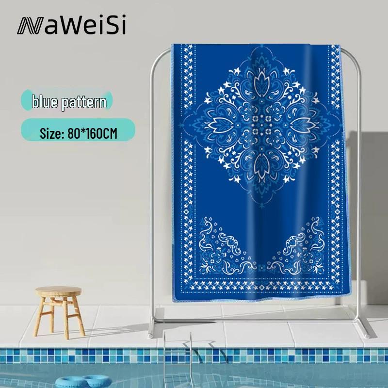 Portable Quick-Dry Absorbent Wearable Bath & Beach Towel Poncho