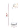Перезаряжаемый 20 светодиодов Лампа для учебы и чтения Ступенчатая настольная лампа Регулируемый цветовой тон и яркость