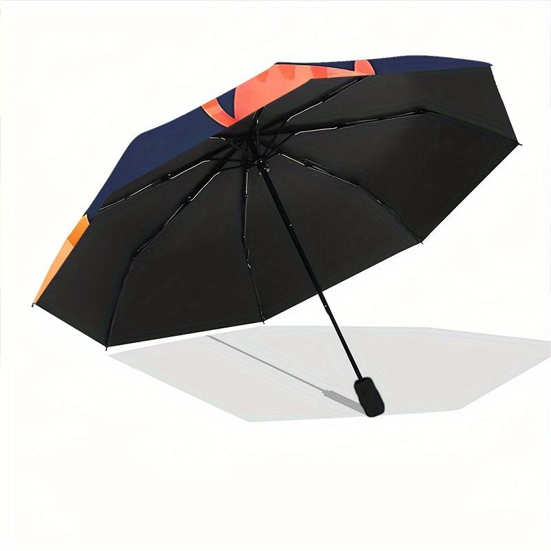 1pc Cats Pattern Automatic Folding Umbrella - Lightweight, Retractable Design with 8-Rib Durability, Perfect for Outdoor Adventures 15153