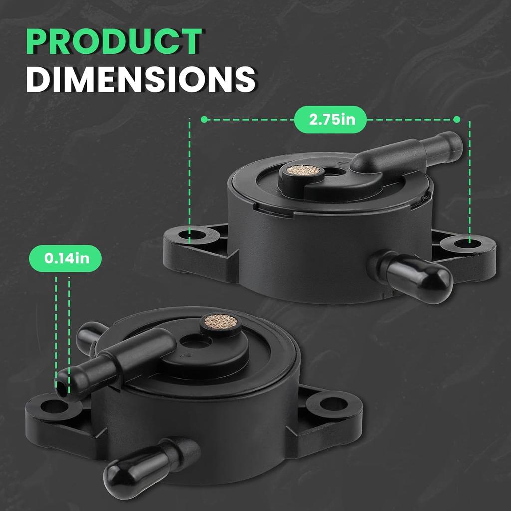Fuel Pump For Kohler 17HP-25 HP Small Engine Lawn Mower Tractor, Gas Vacuum Fuel Pump With Fuel Filter For Honda For Yamaha For John Deere