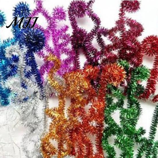 Блестящие синельные палочки для DIY 100 шт. Синельная проволока для поделок, Гибкие разноцветные блестящие плюшевые полоски, Рождественские украшения, Цветочные композиции И
