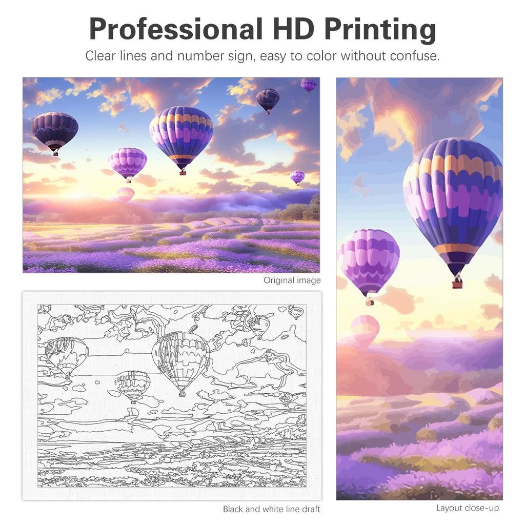 Рамка «сделай сам», картина по номерам для взрослых, наборы, воздушный шар, пейзажный маркер по номерам, стартовый набор, подарок «сделай сам», искусство для домашнего декора 40x50 см