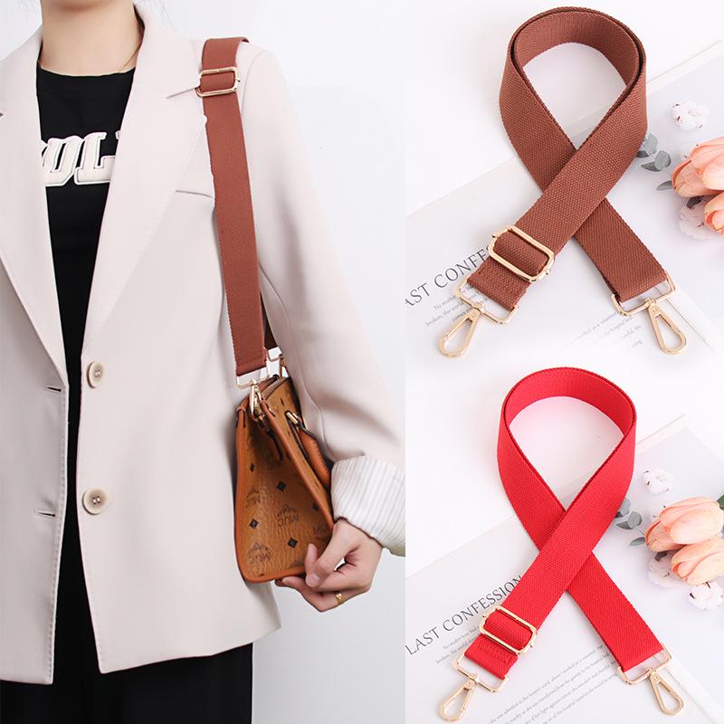 Женская сумка через плечо из хлопка со сменным ремнем, однотонная и регулируемая.