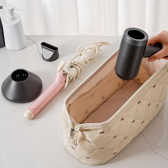 Сумка для хранения фена, прочная застежка-молния, ткань Оксфорд, портативный органайзер для макияжа, дизайн в форме коробки, легко носить, чехол для фена