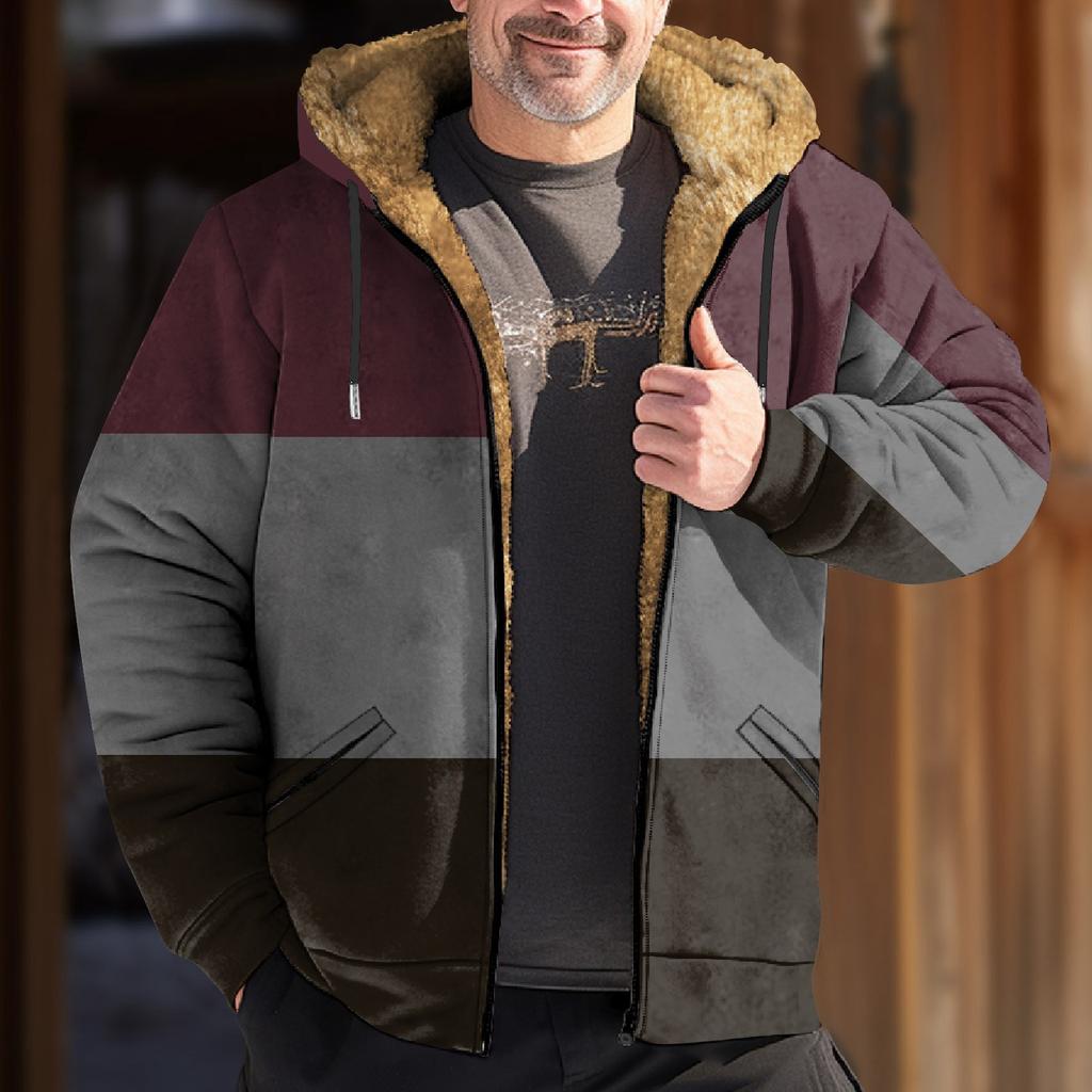 Мужская куртка с цветными блоками, мужская весенне-осенняя повседневная трендовая куртка на молнии с капюшоном