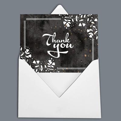 Darling Souvenir Baby Shower Благодарственные записки Сложенная пустая поздравительная открытка с белыми конвертами - 36