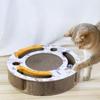Cat Scratcher Board Ball Track Busy Box Toy Scratching Cardboard Playing and Sleeping for