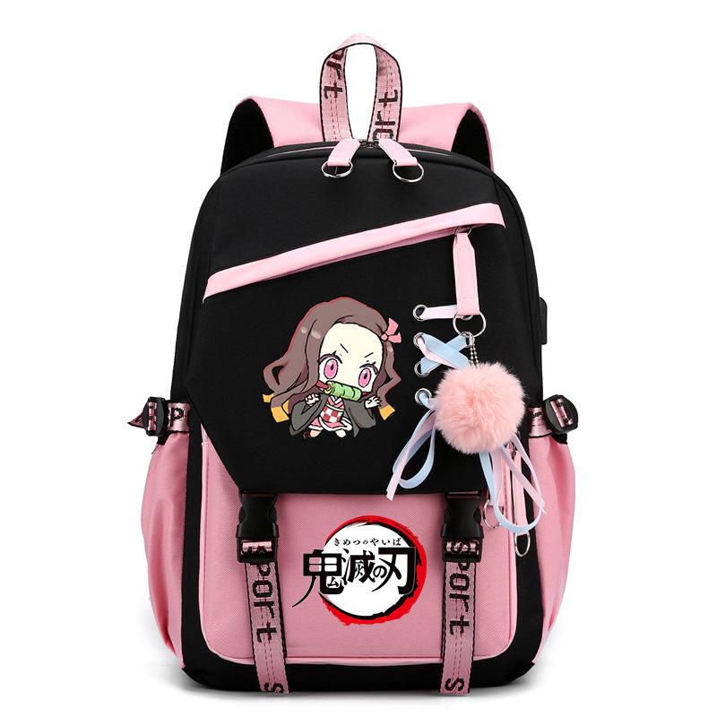 Japan cartoon comics Demon Slayer themed printed backpack a versatile school uniform style backpack 0008 KTB