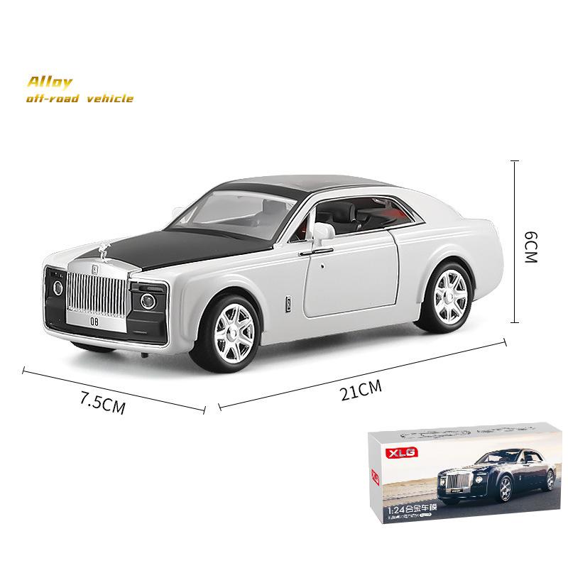 1:24 Scale Sweptail Model Car,Pull Back Vehicle Simulation Panoramic Sunroof Toy Die-cast Car,Opening Door Vehicle Collectible Decorations