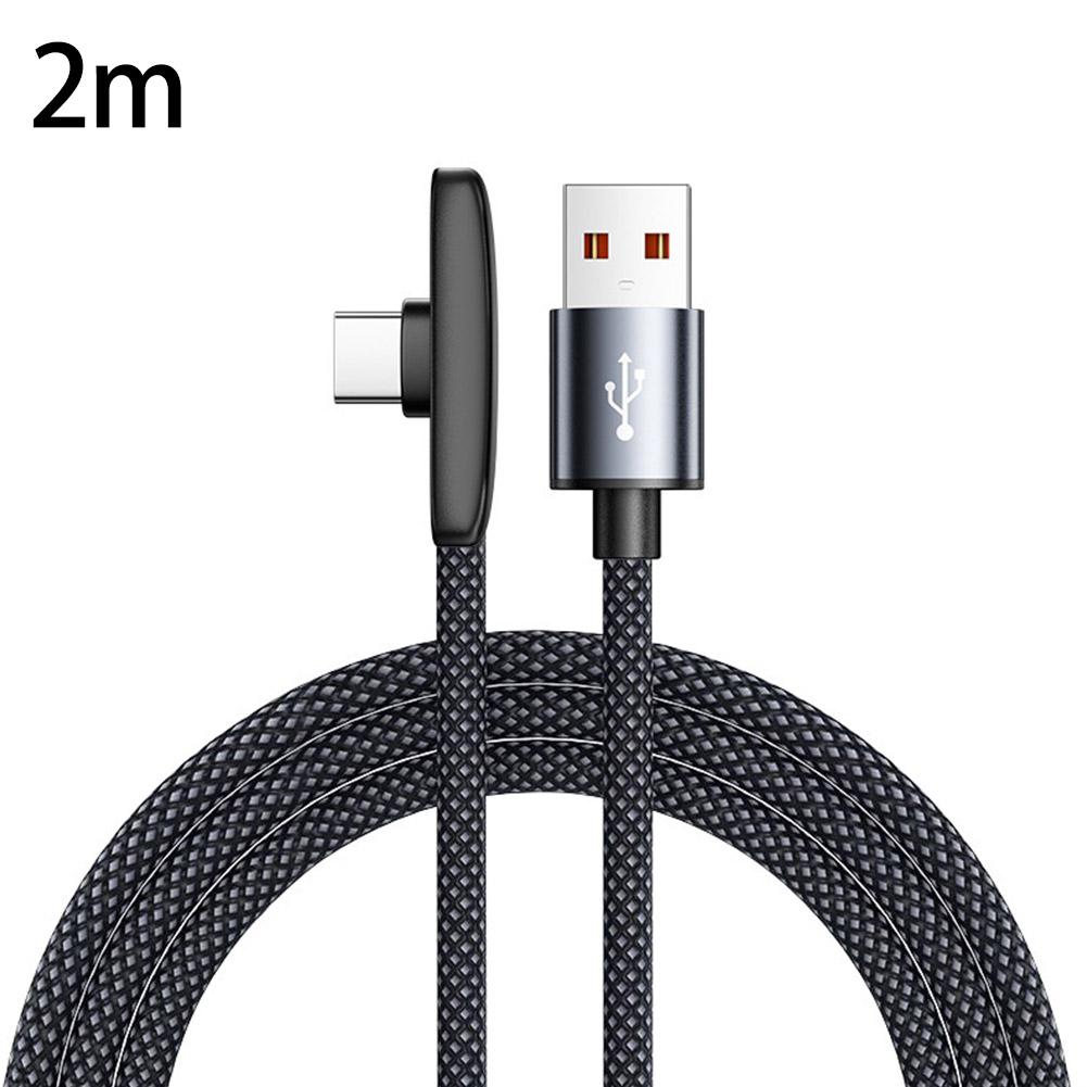 Кабель для быстрой зарядки 100 Вт Прямой угол 90 градусов USB Type-C Кабель для передачи данных Мобильный телефон Быстрая зарядка Кабель для передачи данных для Samsung MI
