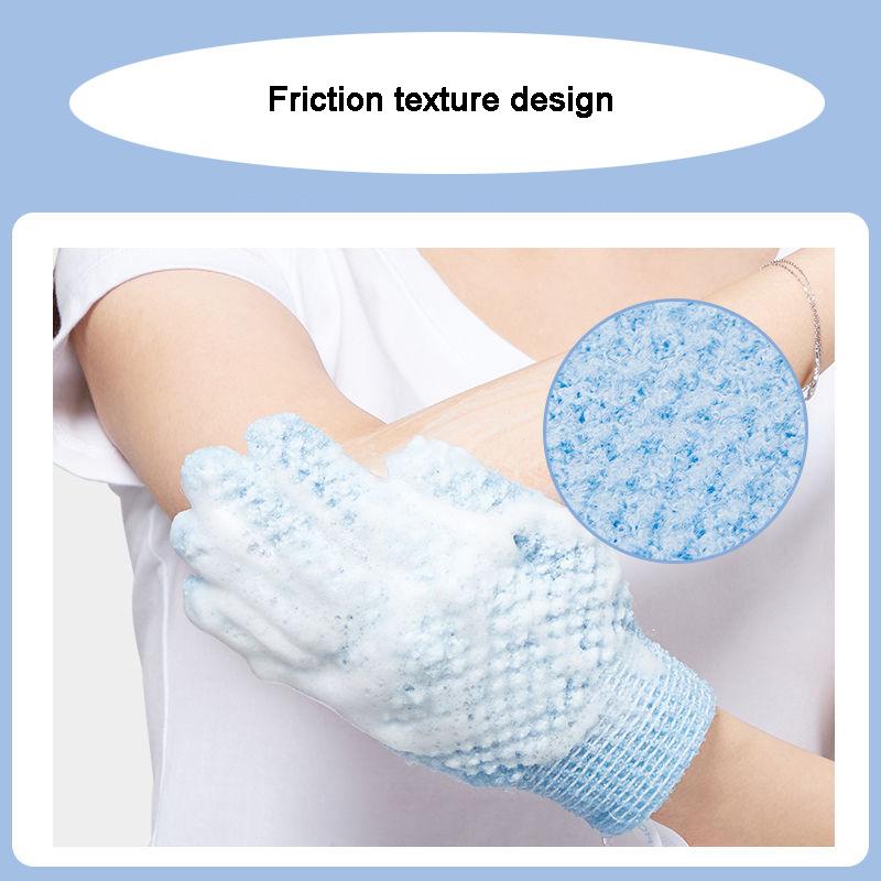 Креативные нейлоновые отшелушивающие перчатки для купания и растирания пяти пальцев, двухсторонний инструмент для протирания спины