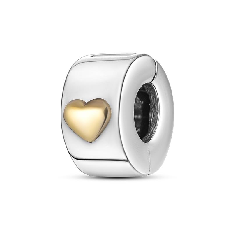 Copper Silicone Spacer Stopper Clip Charms Chamilia Beads Fit Original Necklace Bracelet Diy Gift Women