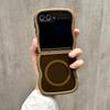 Жесткий полупрозрачный матовый прозрачный чехол с волнистой рамкой для Samsung Galaxy Z Flip 6 5 4 3 5G для MagSafe магнитный ТПУ чехол для телефона