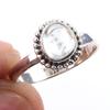 Кольцо из чистого серебра 925 пробы с натуральным аквамарином, размер 6, G7r35