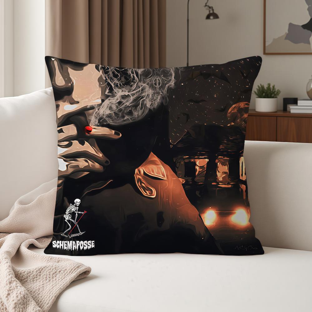 Rapper L-Lil Peep Pillow Case Suitable For Bedrooms Living Rooms Cars Home Decoration