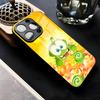 Милый Чехол Для Телефона Om Nom Kawaii Для IPhone 17 Air 16 E Pro Max 15 14 13 Mini 12 Pro 11 Max Plus Черная Стеклянная Крышка