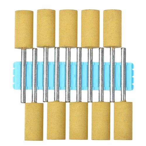 Daitech Japan High-Durability Shank-Mounted Rubber Grindstone 9XX, 10 X W20 X Shank 3, Pack of 10, Cylindrical, for Polishing, Grinding, Finishing, S