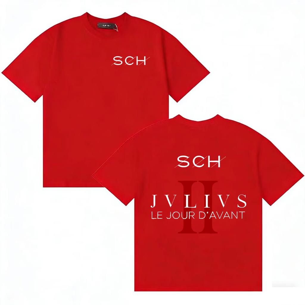 Rapper SCH Album JVLIVS Graphic Harajuku Casual Oversized Retro TShirt for Unisexs Women Y2K Cozy Cotton Summer Streetwear Tshrit