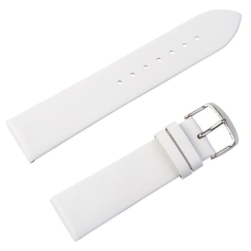 Universal Watch Strap - Ultra-Thin Top Grain Cowhide Leather with 5 Sizes (16mm, 18mm, 20mm, 22mm, 24mm) - Classic Pin Buckle Design