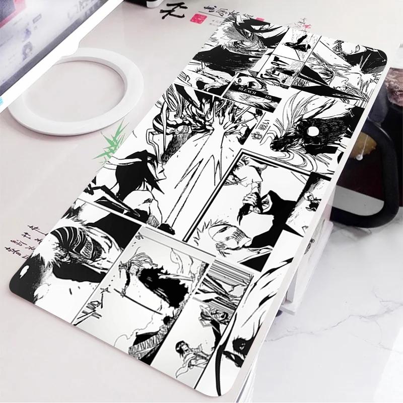 Anime Bleach Mouse Pad XXL Gaming Accessorie Large Mousepad Black and White Office Desk Mat Keyboard Extended Carpet Mouse Mats