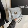 PU Butterfly Square Shoulder Bags Large Capacity High Quality Chains Handbags for Women Fashion Commuting