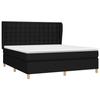 VidaXL Lit à sommier tapissier avec matelas Noir 180x200 cm Tissu - Modèle 3128863