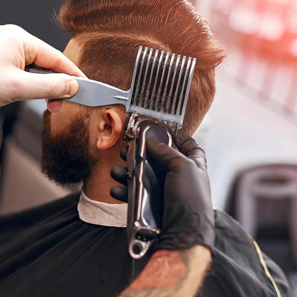 Heat-resistant Durable Barber Comb Level Gauge Shovel Comb Precise Positioning Comb Fast Trimming Household Salon Comb for Men