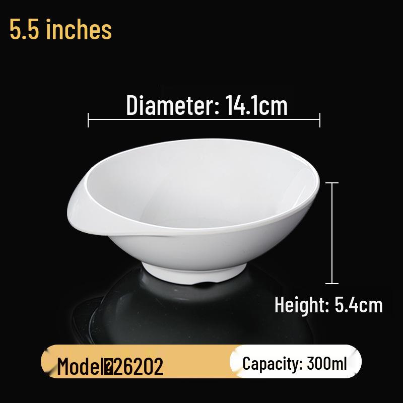 Набор квадратных меламиновых мисок: Идеально для хот-пота, соусов, риса, каши и супа - для коммерческого и ресторанного использования.