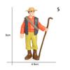 High Quality Collection  Garden Decoration Simulation Farmer Farm Staff People Figurines Model Miniature Figure