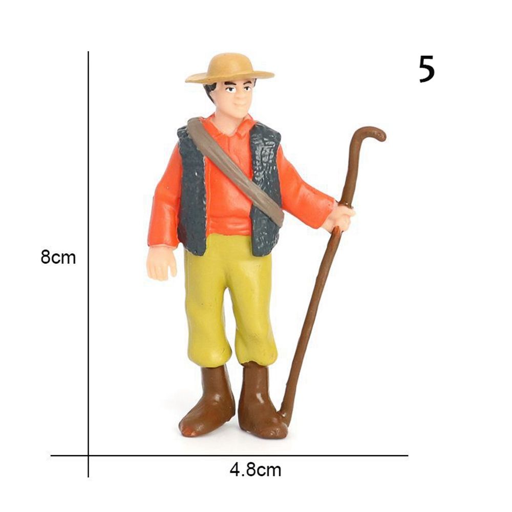 High Quality Collection  Garden Decoration Simulation Farmer Farm Staff People Figurines Model Miniature Figure
