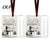 Transparent Money Storage Cards 2Pcs Christmas Cash Gift Holder Ornament, Acrylic Hanging Decor with Holiday Party Santa Snowman Design, Tree Pendant
