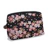 Kyoto Geibido Brocade Cosmetic Pouch Japanese Pattern Made In Japan Cherry Nishijin-ori (Black Blossom)