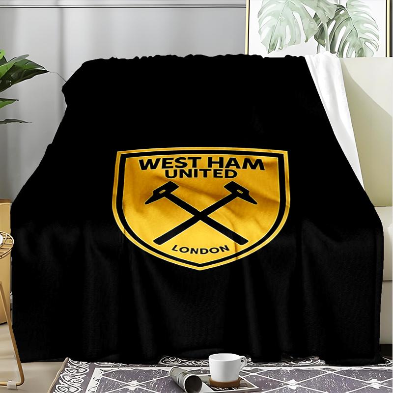 1PC West Football Printed Soft Flannel Blanket Throw for Adult Bedroom Living Room Sofa Camping Travel Fan gifts Christmas Gifts