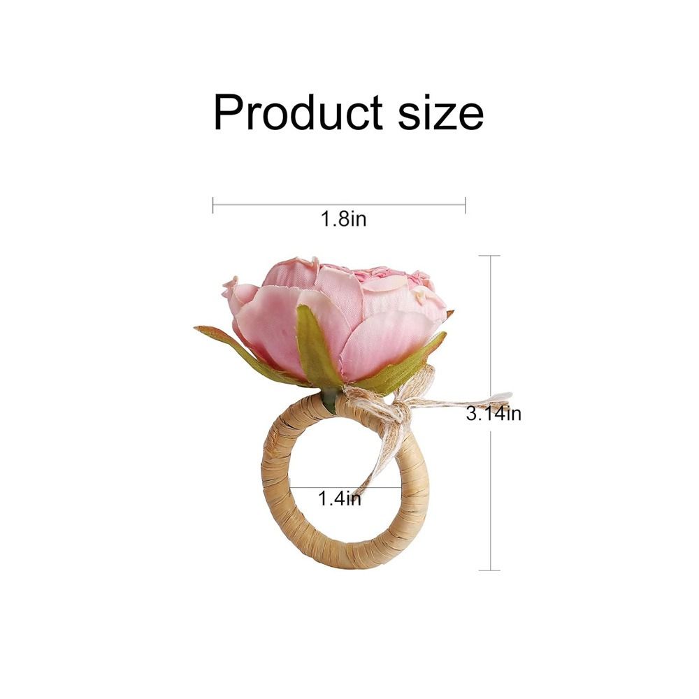 Romance Flower Napkin Holder Plastic Artificial Plant Napkin Holder For Wedding Mother's Day Party